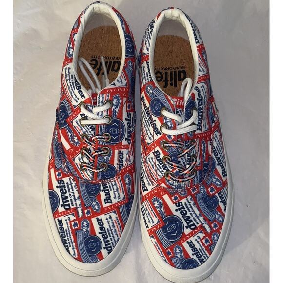 Alife Budweiser Mens Size 7 Public Bud King of Beer Canvas Sneakers - NEW w/Box - Picture 5 of 13